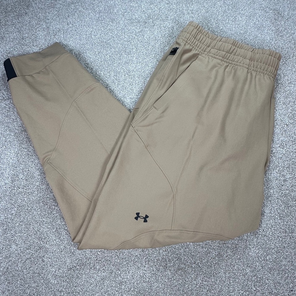 Under Armour Women's Unstoppable Jogger Pants‎ Tan Loose Fit XL